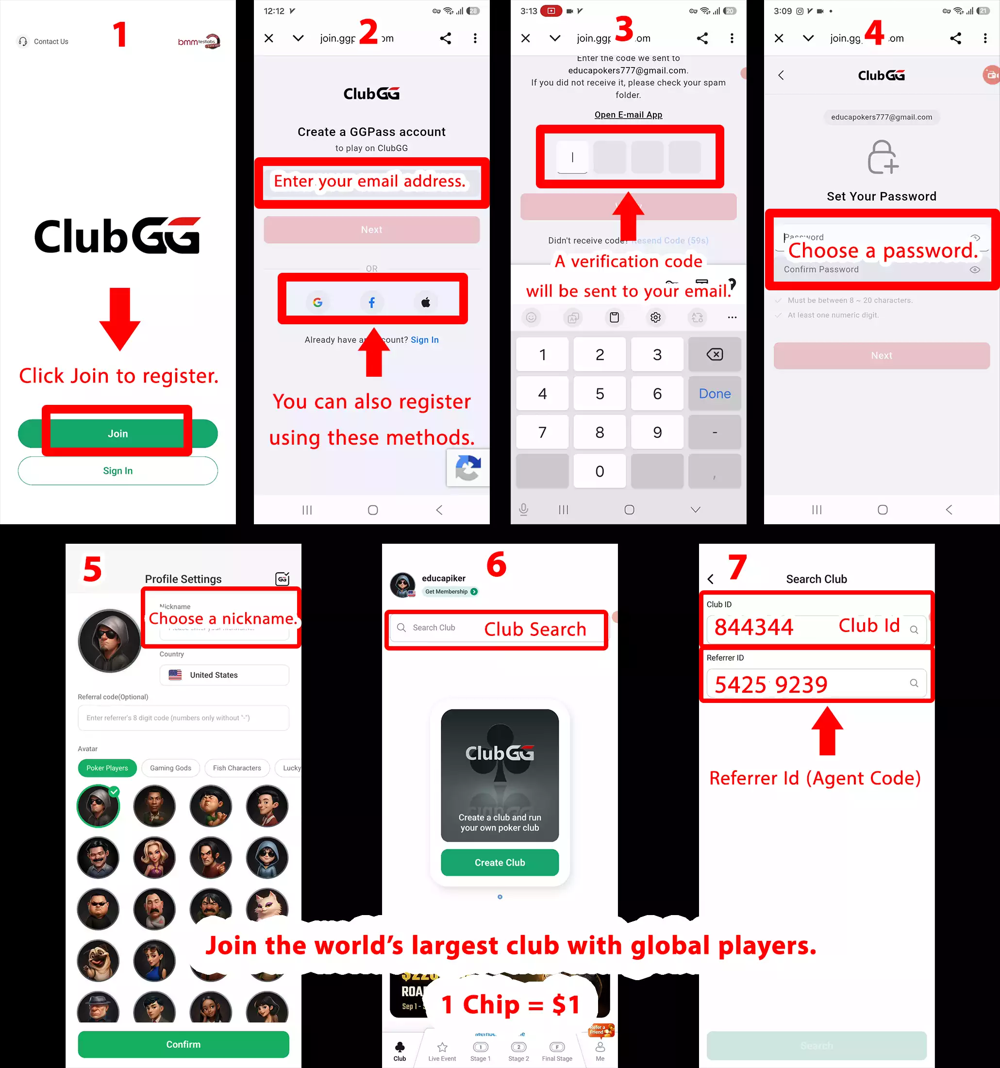 ClubGG sign up